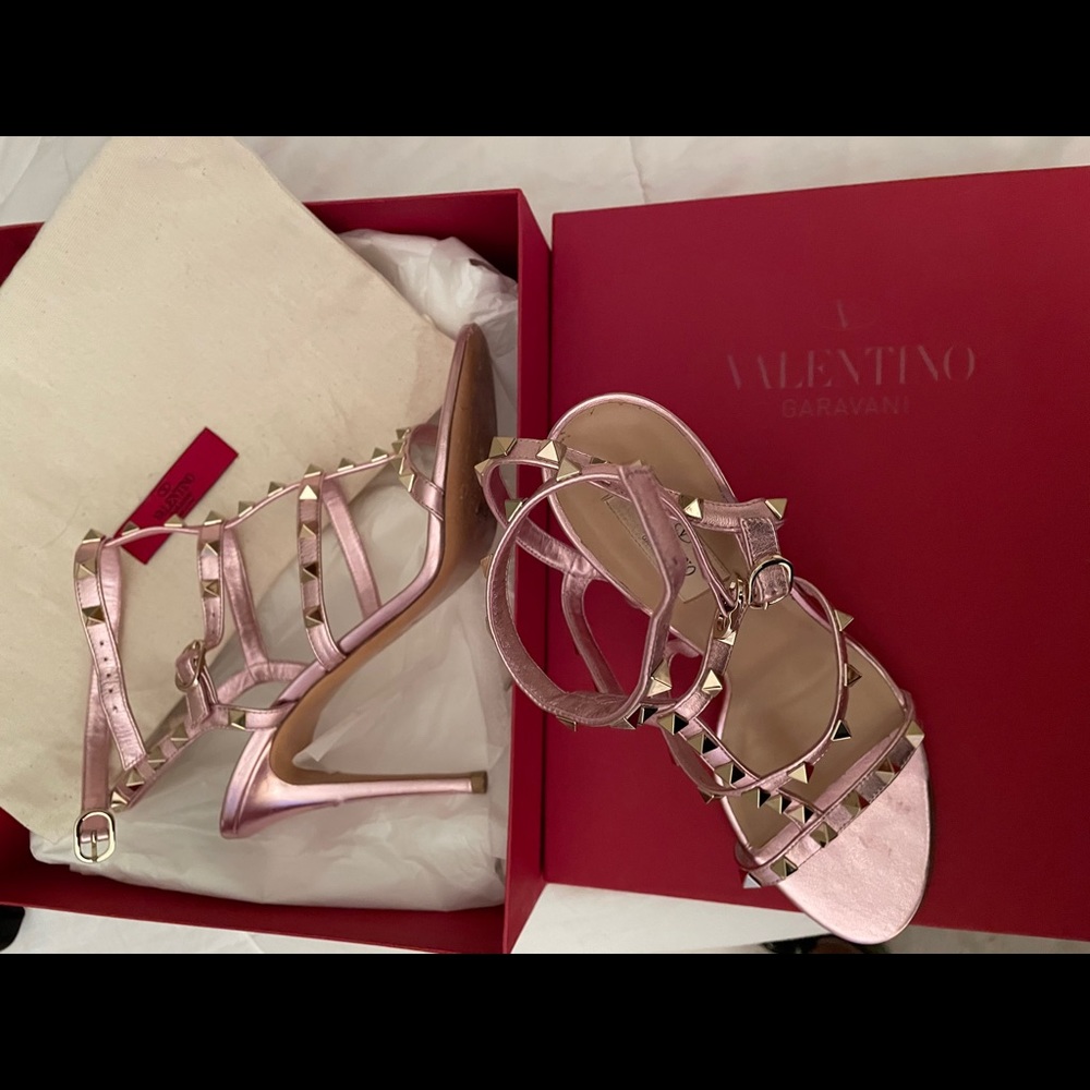 Rose/pink Valentino stilettos! Worn twice